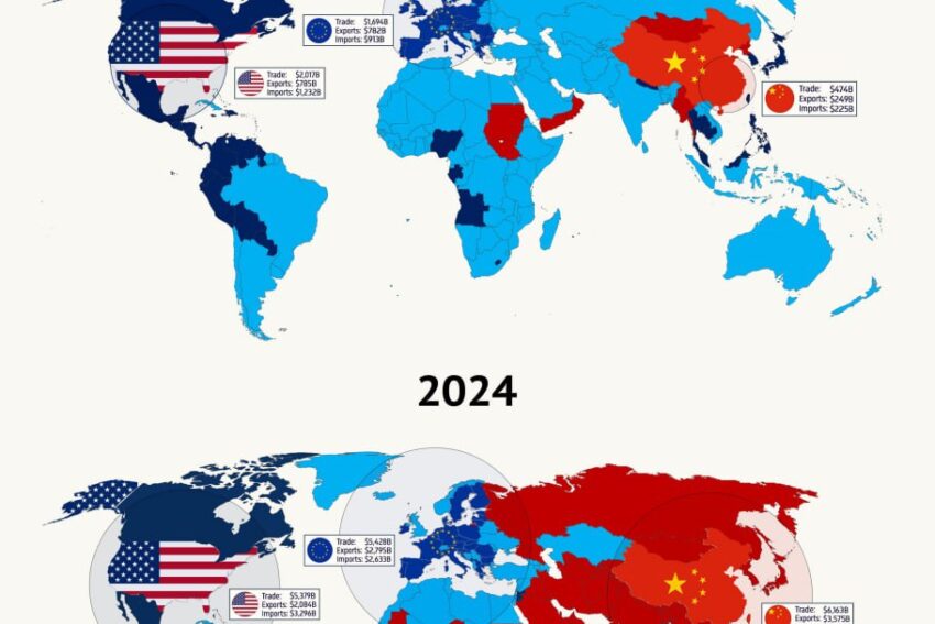 China, EE.UU. y la UE: ¿Quién domina el comercio mundial en 2024?